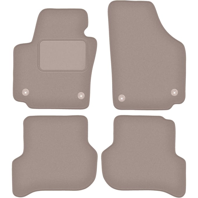 Beige veloursmatten voor: Seat Altea minivan (08.2008-2015)