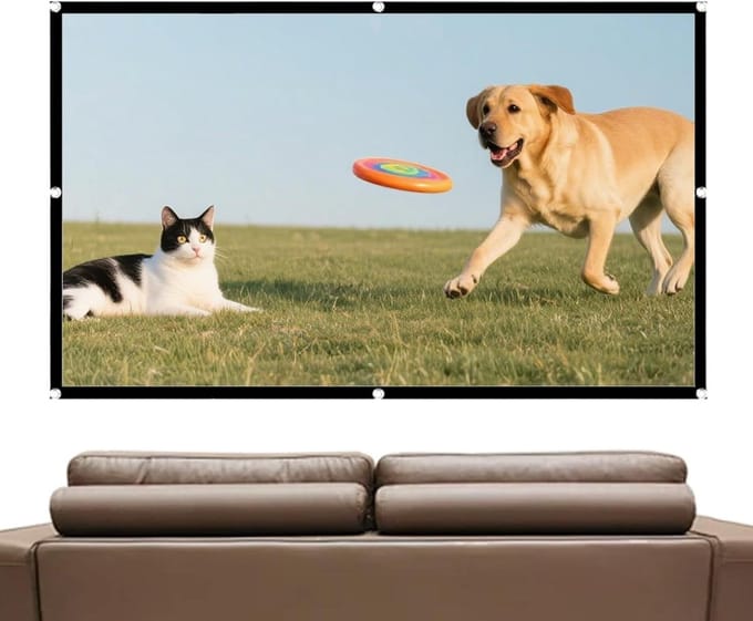 Projectiescherm - Beeldscherm - Buiten Bioscoop - Kreukvrij Beeld - 152 cm - Wit