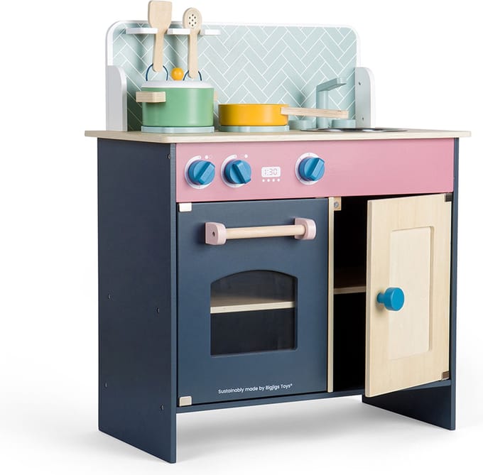 BigJigs houten speelkeuken Simply Scandi - educatief speelgoed.