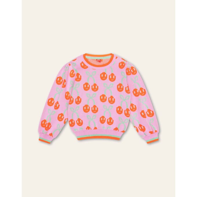 Oilily Kersje Trui- maat140/10yr Fuchsia Roze