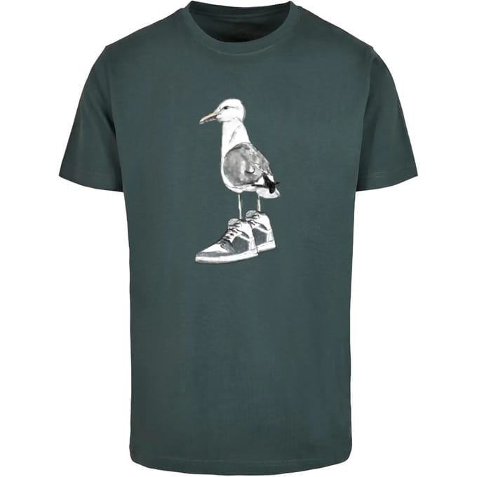 Mister Tee - Seagull Sneakers Heren Tshirt - S - Donkergroen