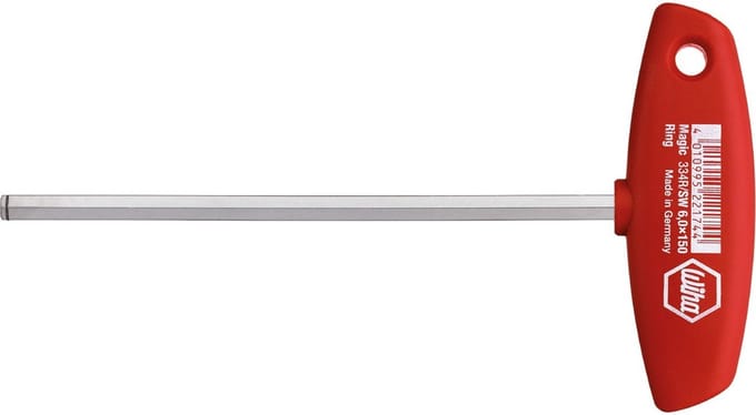 Wiha 22174 Werkplaats Inbusschroevendraaier Sleutelbreedte (metrisch): 6 mm Koplengte: 150 mm Afmeting, lengte: 182 mm