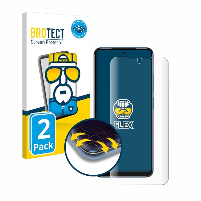 BROTECT - Screenprotector voor Xiaomi Redmi Note 11 - Folie Beschermfolie transparant volledig dekking - 2 Stuks