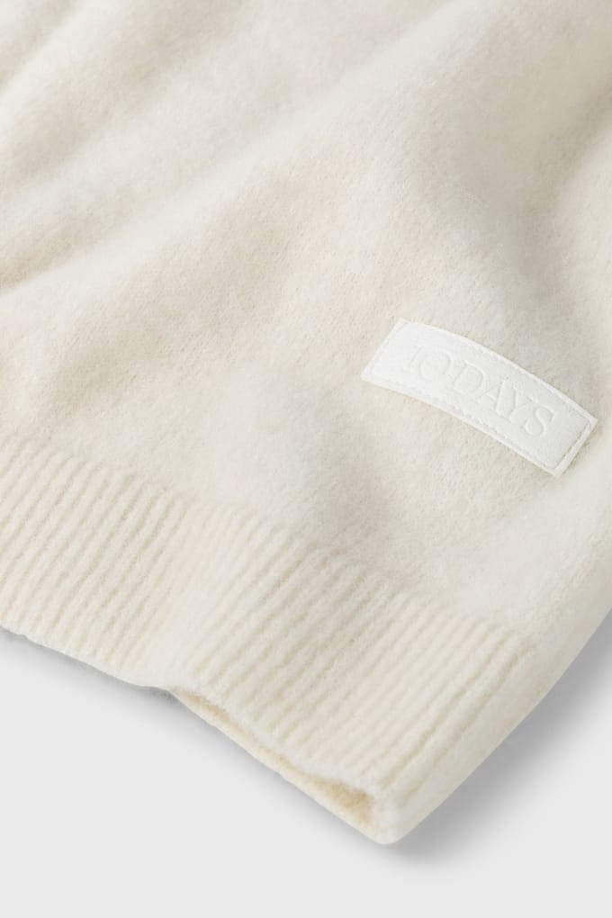 10DAYS V-neck Knit Sweater Ecru Größe: S | Pullover Outlet | Damen | Braun