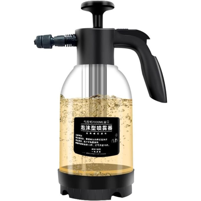 2L Autowas Schuimspuit Schuimkanon Tuinslang Spray Schuimreiniger Auto Schuimspuit black