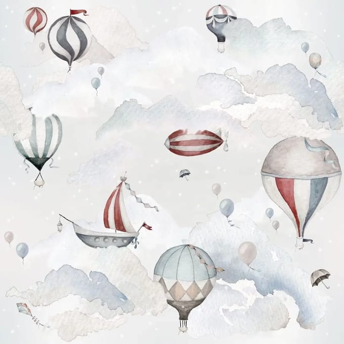 Baby behang Dekornik Balloons Adventure