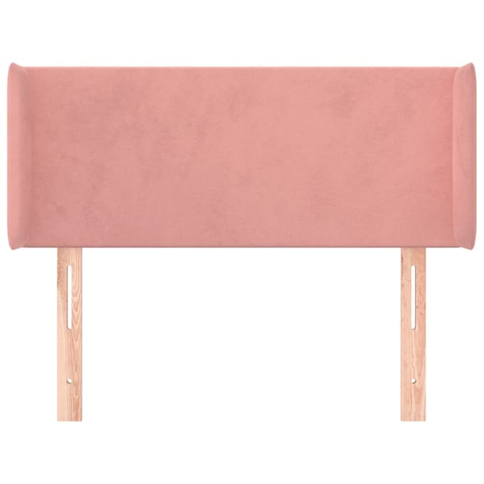 vidaXL - Hoofdbord - met - randen - 103x16x78/88 - cm - fluweel - roze