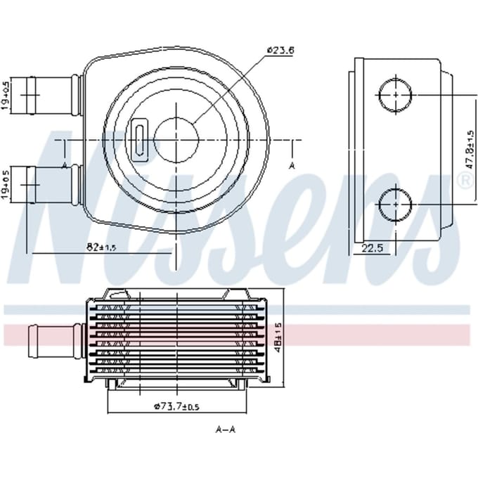 Olie radiator, automatische versnellingsbak NISSENS 90798