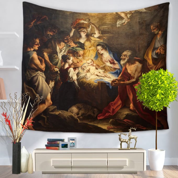 Wandkleed - Geboorte van Jezus / Jesus - 150 x 200 CM