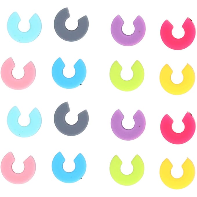 16 STKS Mini Cirkel Siliconen Wijnglas Marker Beker Identificatie Ring Herkenner Label pink