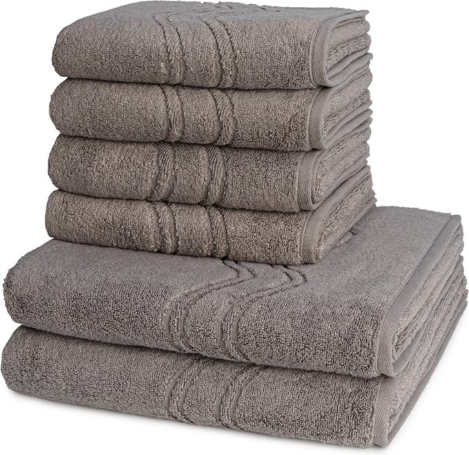 Ross Dames en Heren 4 X handdoek 2 X douchedoek - per set Cashmere feeling