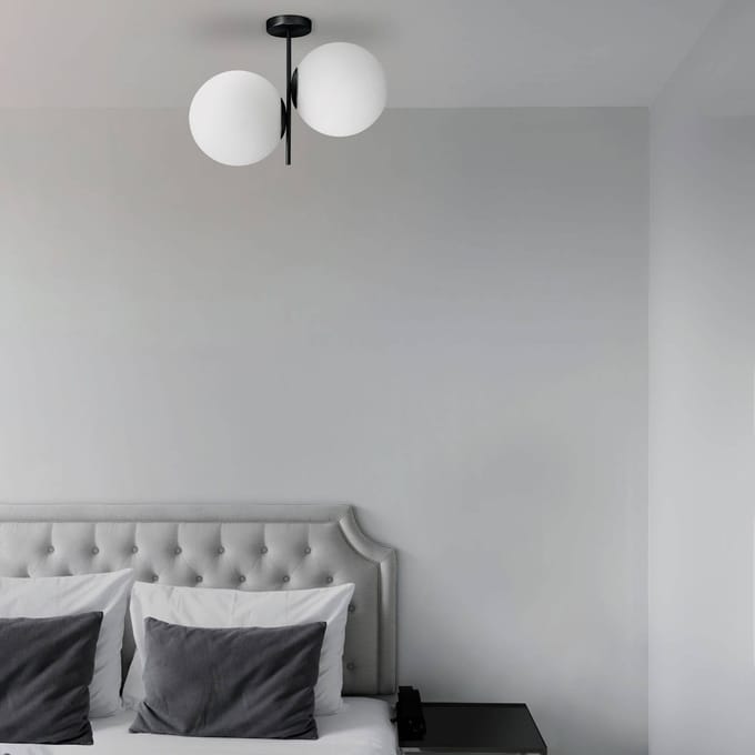 Sforzin Plafondlamp Jugen zwart 2-lamps verticaal