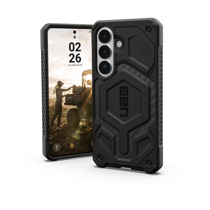 Urban Armor Gear Monarch Pro Case Samsung Galaxy S26+ Carbon MagSafe compatible, Met magneetmodule