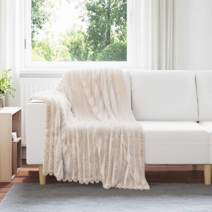vidaXL - plaid - Beige - 150 - x - 130 - cm - 0,45 - kg - Fleece