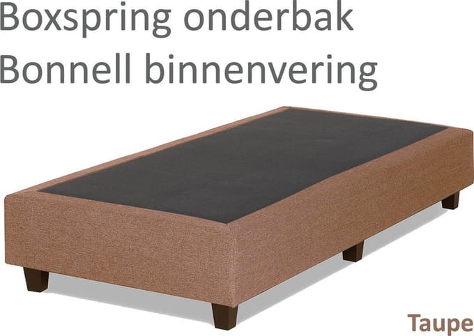 Boxspringonderbak Bonnell binnenvering, 80 x 200, Taupe | Losse boxspring | Boxspring bedbodem | Boxspring onderstel | Bonnellboxspring | Springbox | Boxspring zonder matras