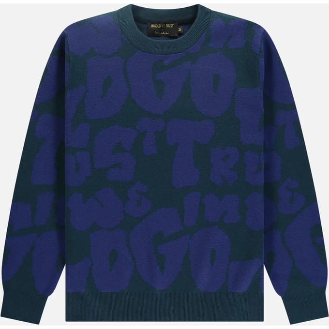 In Gold We Trust Unisex The Louis Dark Navy Taglia: S | Maglioni a maglia Outlet | Unisex | Blu
