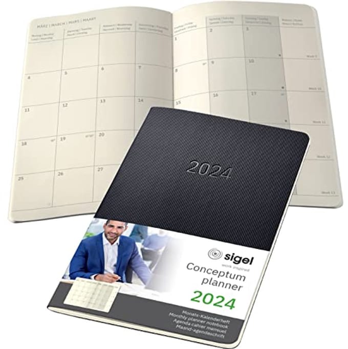 Maandkalender Boekje 2024 A5 - Softcover, 64 Pagina's, PEFC-gecertificeerd