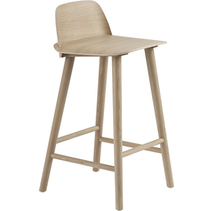 Muuto Nerd barkruk - laag - eiken