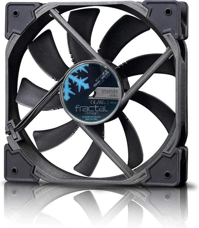 Fractal Design Venturi HP-14 PWM Computer behuizing Ventilator 14 cm Zwart, Grijs