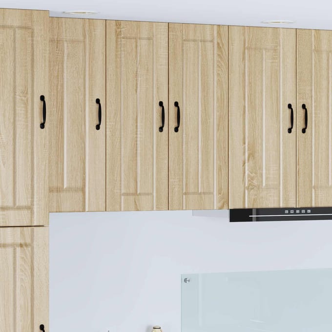 vidaXL - Wandkast - LUCCA - 2 - st - Sonoma - Eiken - 30 - x - 31 - x - 80 - cm - Bewerkt - hout