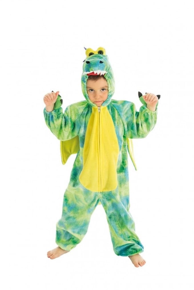 Groene Draken Onesie Kind - Maat 164