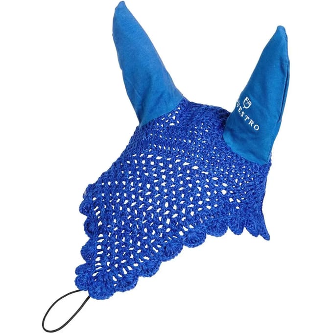 Gehaakte vliegenmasker voor paard met elastische voorsluiting Equestro