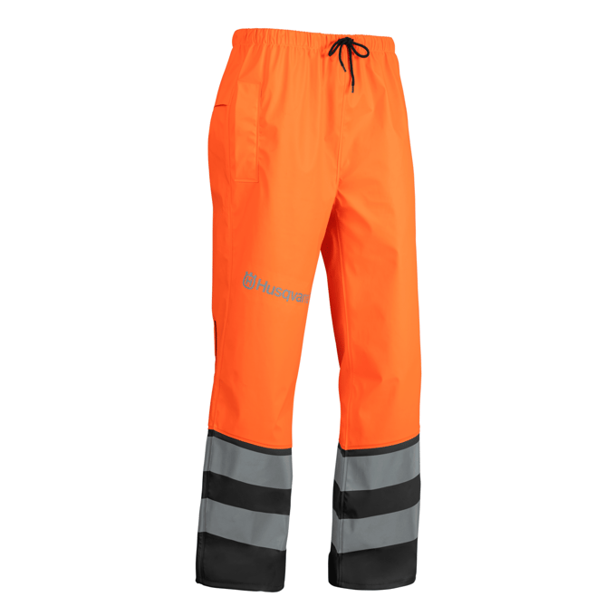 Rain trousers protect high-viz