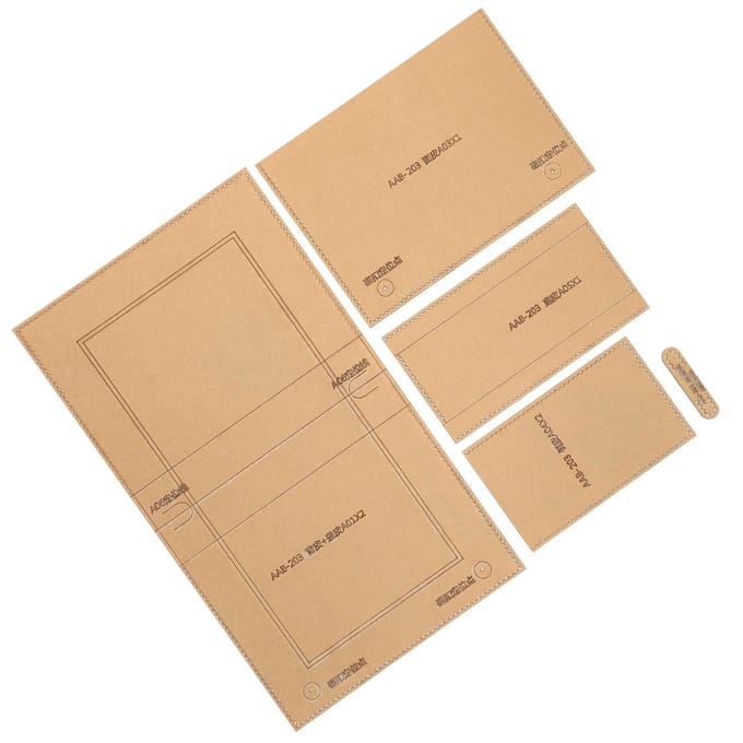 DIY Acryl Stencil Sjabloon Leerpatroon Schoudertas Messenger Bag Maakgereedschap AAB-203 beige