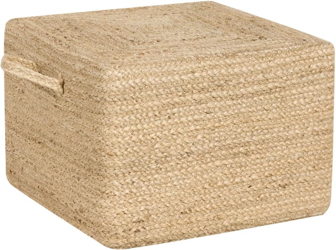 DHADAR - Poef - Natuurlijk - 45 cm - Jute