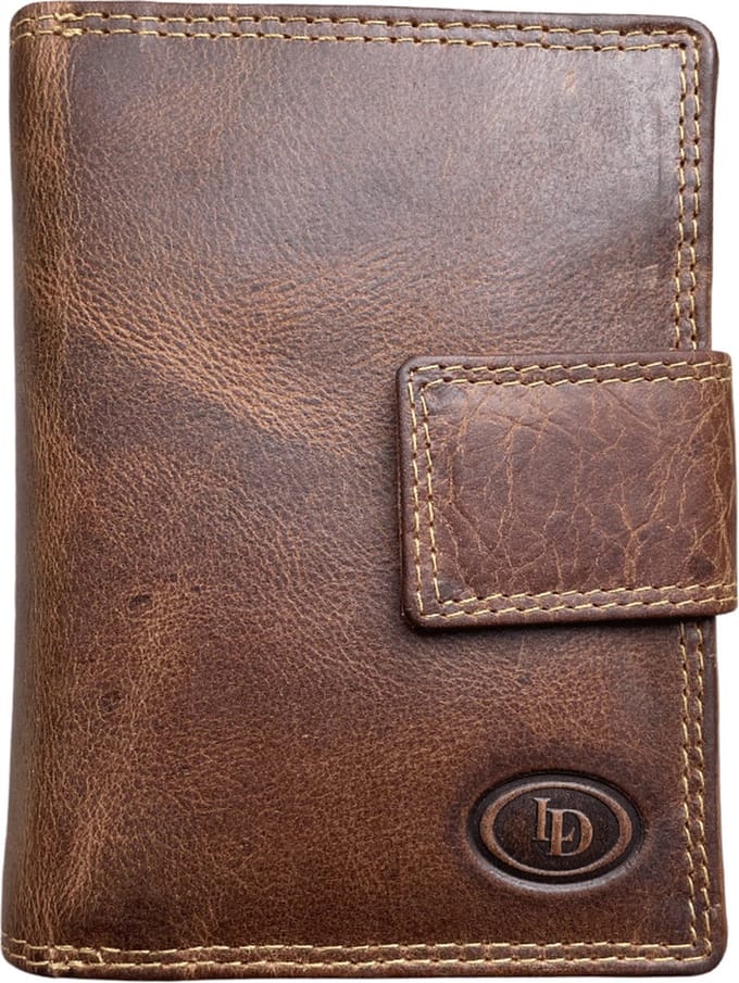 Leather Design portemonnee - leren dames portemonnee - bruin - RFID beschermd