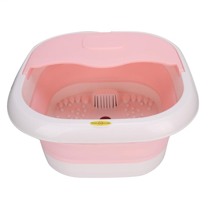 Opvouwbare Voetspa Bad Massager Roodlichttherapie Constante Temperatuur Verwarming Voetbadmachine EU Plug white