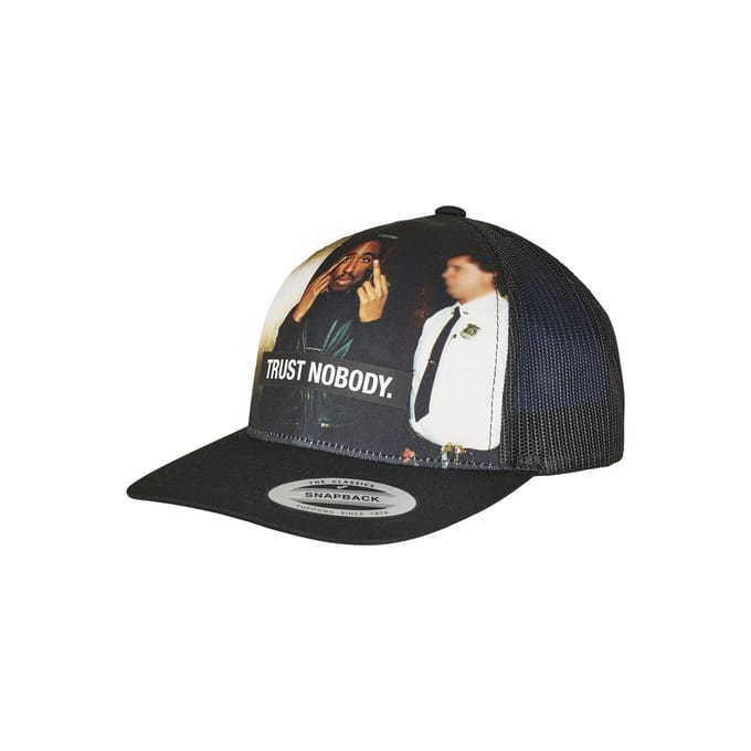 Mister Tee Tupac - Tupac Trust Nobody Retro Trucker black one size Trucker pet - Zwart