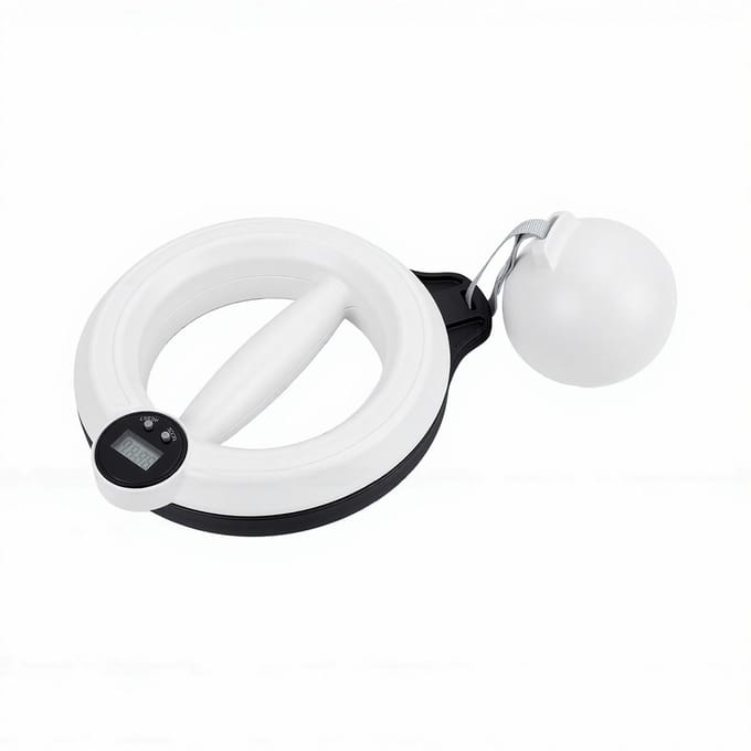 Armring Wit Slim Digitaal Display Handzwengel Armoefenaar voor Onderarm Schouder Trainingsapparatuur white