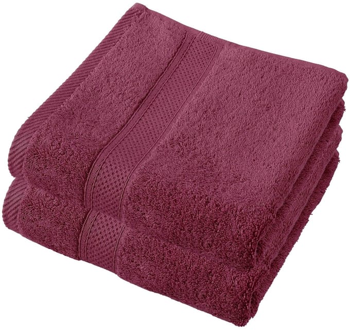 De Witte Lietaer Handdoek Stephanie Beet Red - Set 2 stuks - 50 x 100 cm - Rood - Katoen