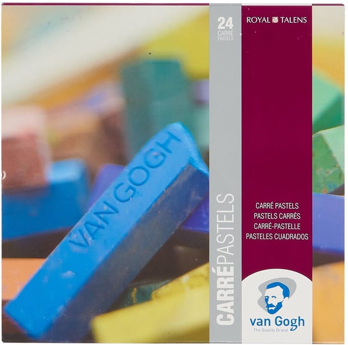 Carré pastel set 24 kleuren semi-soft carrepastels pastelkrijt