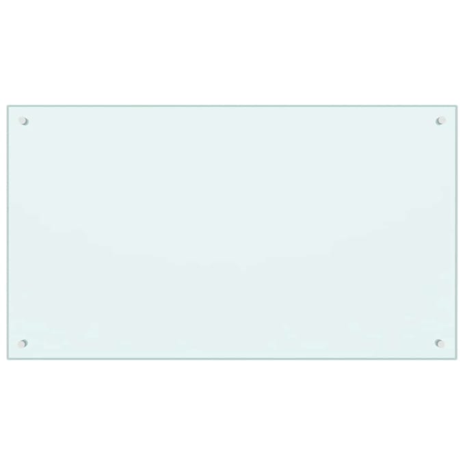 vidaXL - Spatscherm - keuken - 100x60 - cm - gehard - glas - melkwit