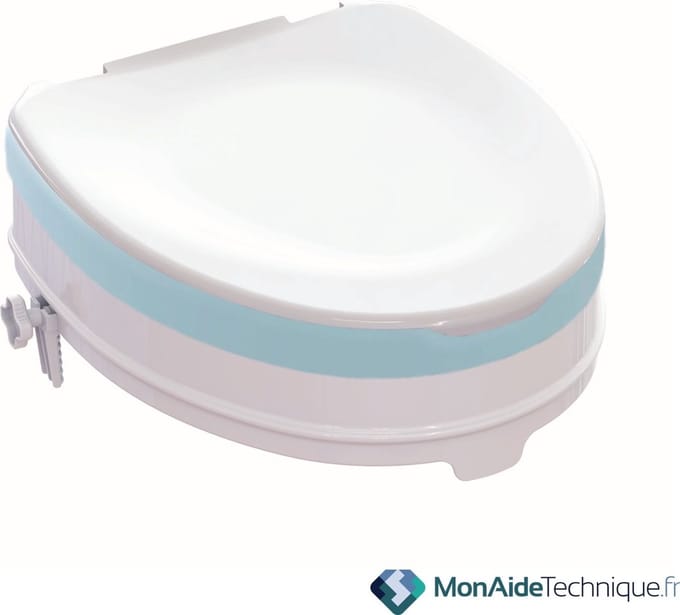 Verhoogd toilet 5 - 10 cm : Hoogte 10 cm - met deksel - lichtblauw