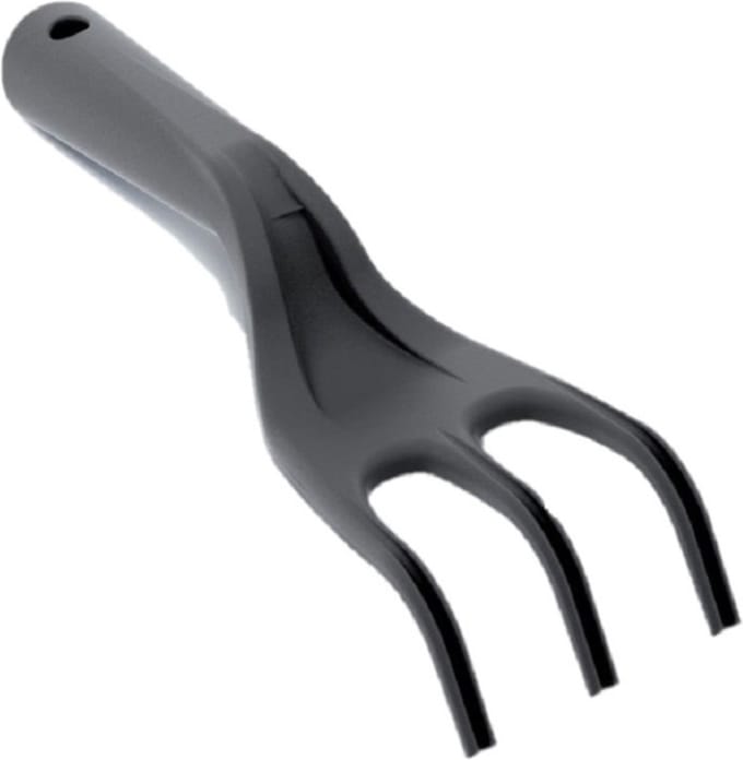 Prosperplast Handhark - zwart - 25 cm - kunststof - hark - Tuingereedschap - moestuin - kruidentuin accessoires
