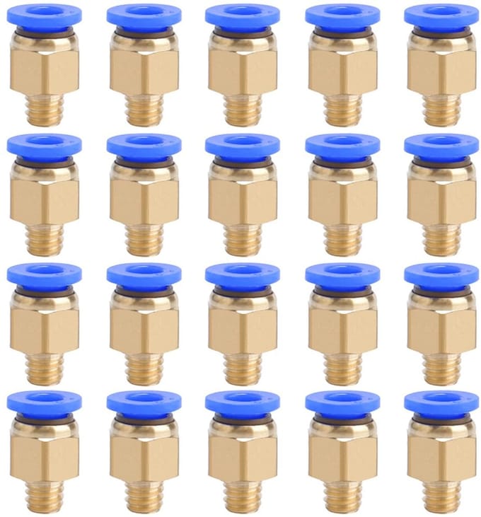 20 Stuks 3D Printer PC4-M6 Pneumatische Connector, PC4-M6 Pneumatische Snel Fitting