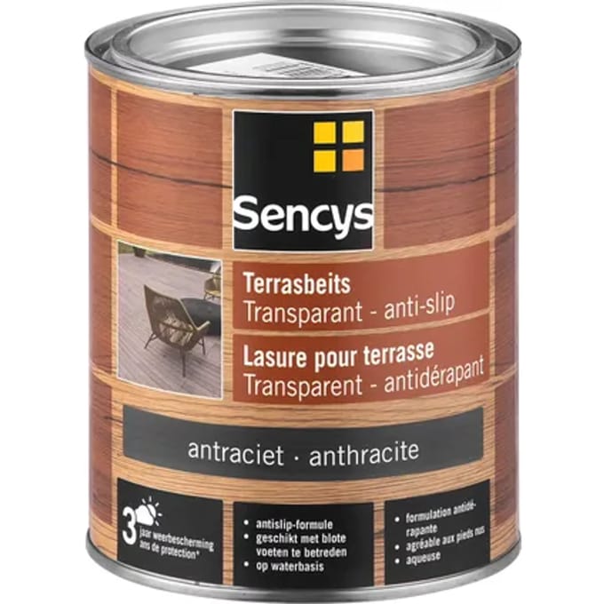 Sencys Terrasbeits Anti-slip Antraciet 750ml