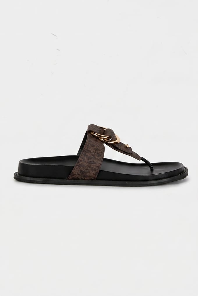 Michael Kors Jaden Thong Black/brown Größe: 35.5 | Sandalen Outlet | Damen | Schwarz