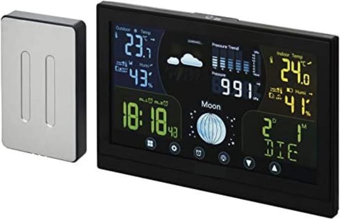 Weerstation Met Buitensensor - Weerstation Draadloos Binnen Buiten