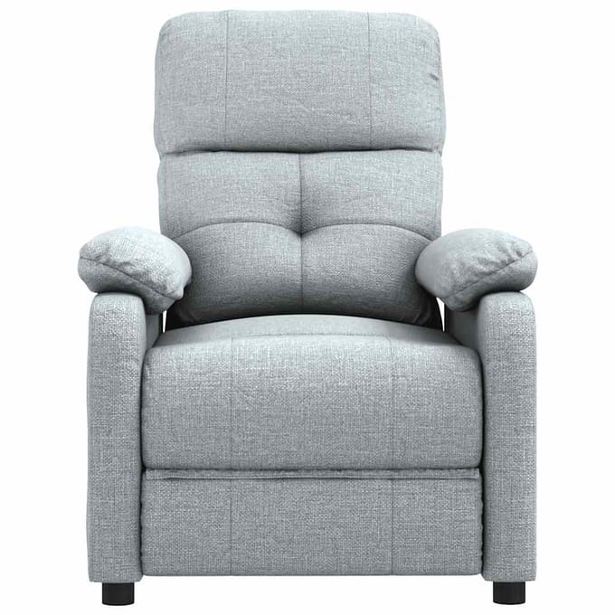 vidaXL Massagestoel stof lichtgrijs