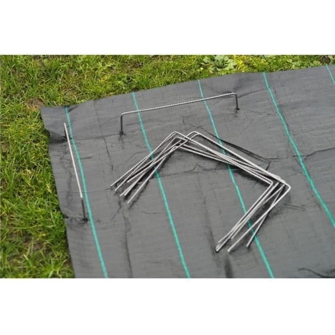 Nature Chevilles de fixation de bâche 20 pcs 25 x 20 cm Métal 409335