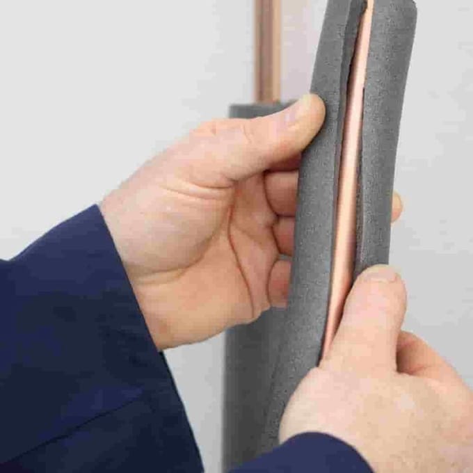 Isolatieslang 42mm, 2m, pijpisolatie verwarming, isolatie 25mm dik