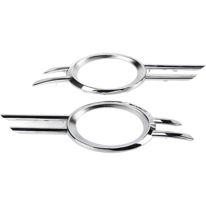 2 STUKS Mistlamp Bumper Grille Cover Glans Chroom 2118851174 Vervanging voor E320 E350 E550 E63 AMG white
