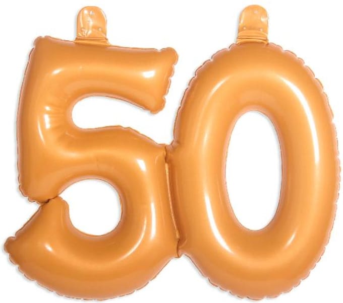 Folat - Opblaascijfer 50 Goud
