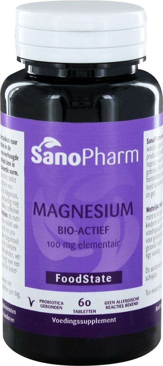 SanoPharm FoodState Magnesium 100 Mg - 60 Tabletten