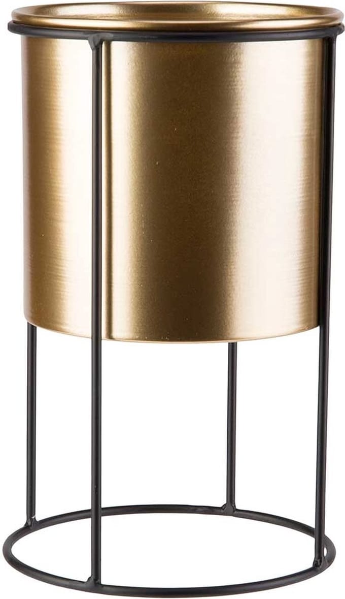Cosy & Trendy Bloempot/Staander - Ø16xH14cm - Goud