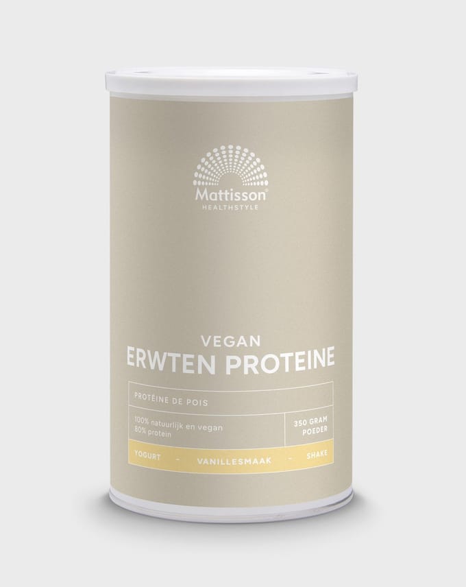 Mattisson - Erwten Proteïne Poeder Vanille - 77% Eiwitgehalte - Vegan Eiwitpoeder - 350 Gram